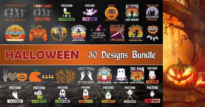 Halloween SVG Bundle – 30 Designs