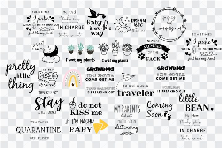 Baby Onesie SVG Bundle