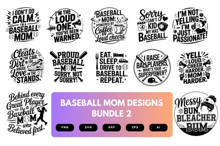 Baseball Mom SVG Bundle 9
