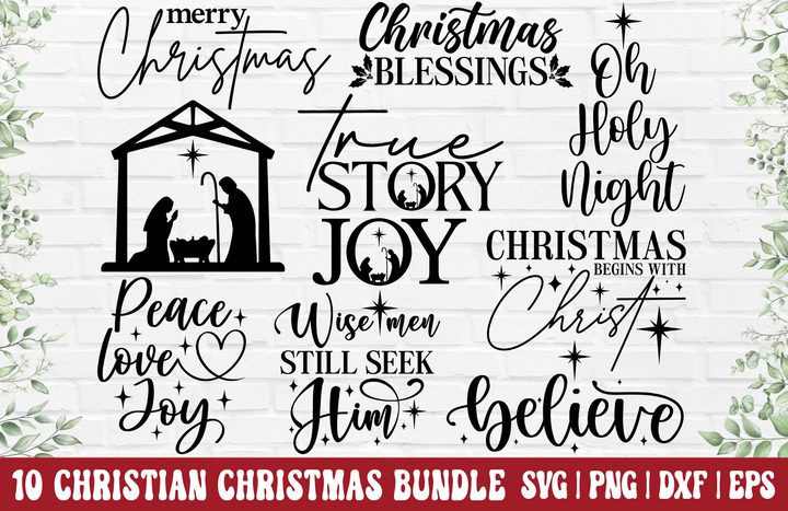 Christian Christmas SVG - Christmas PNG Graphic by GraphicsTreasures · Creative Fabrica