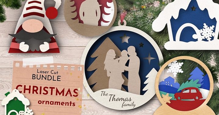 Christmas Ornament Cut File Bundle