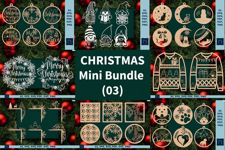Christmas Ornament Laser Cut Bundle