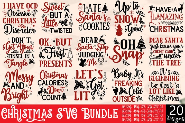 Christmas SVG Bundle 20 Designs