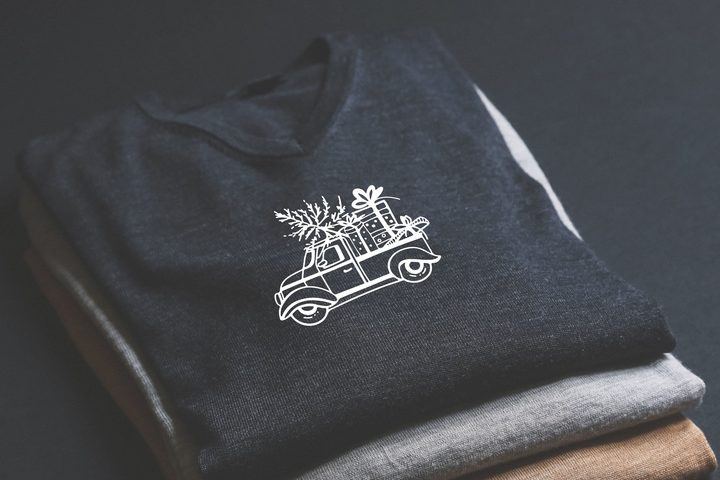 Christmas Truck SVG Shirt Ornament