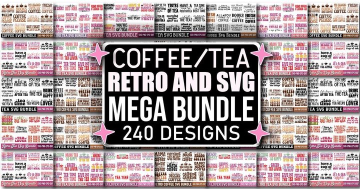 Coffee and Tea Mega SVG Bundle