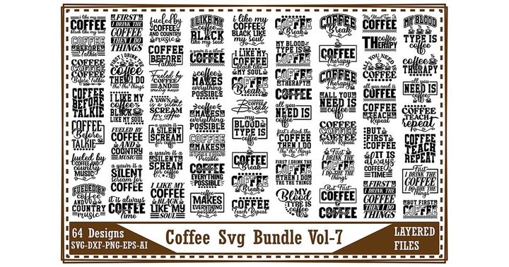 Coffee SVG Bundle Vol 7