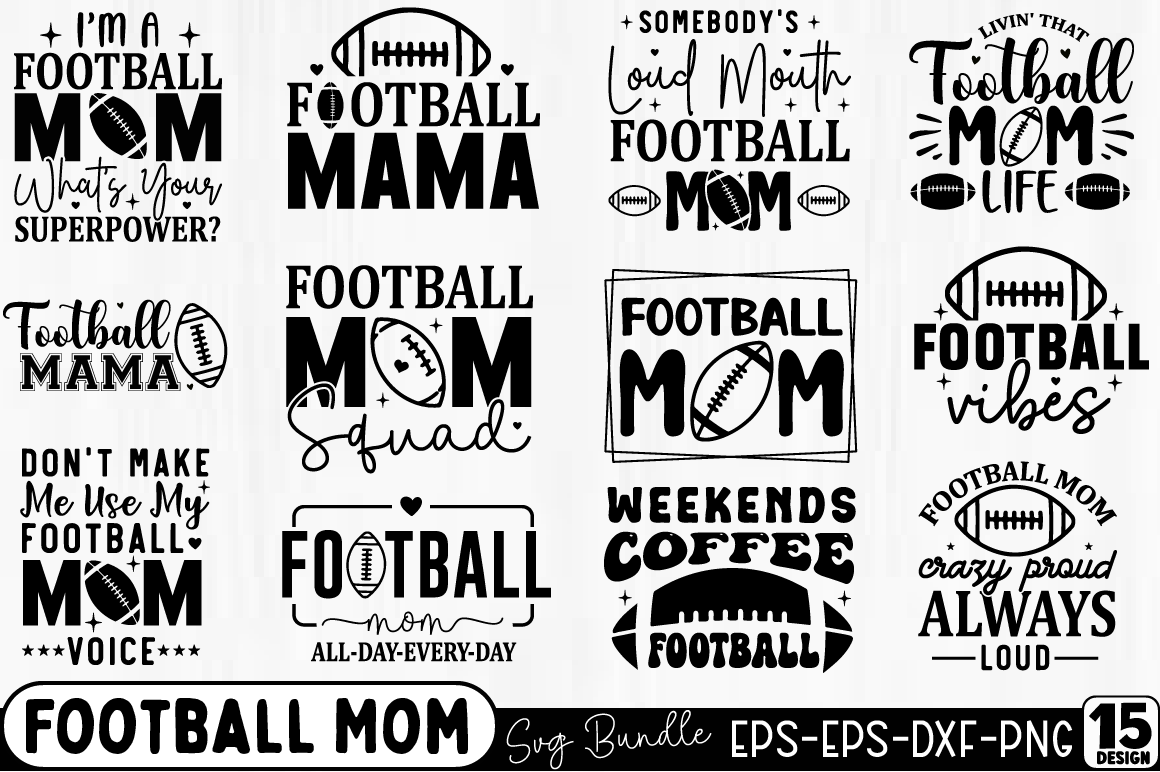 Football Mom SVG Bundle Football Design