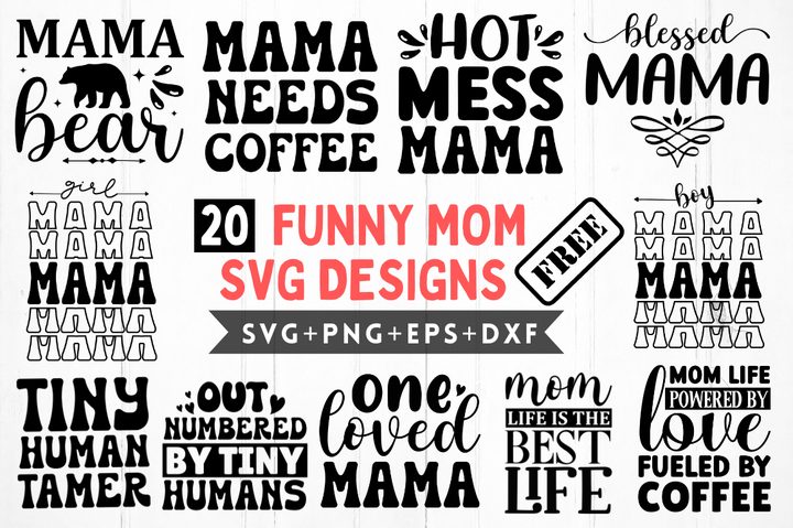 FREE Mom Svg Bundle Graphic by Regulrcrative · Creative Fabrica