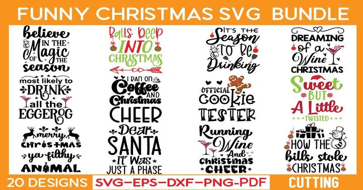 Funny Christmas SVG Bundle