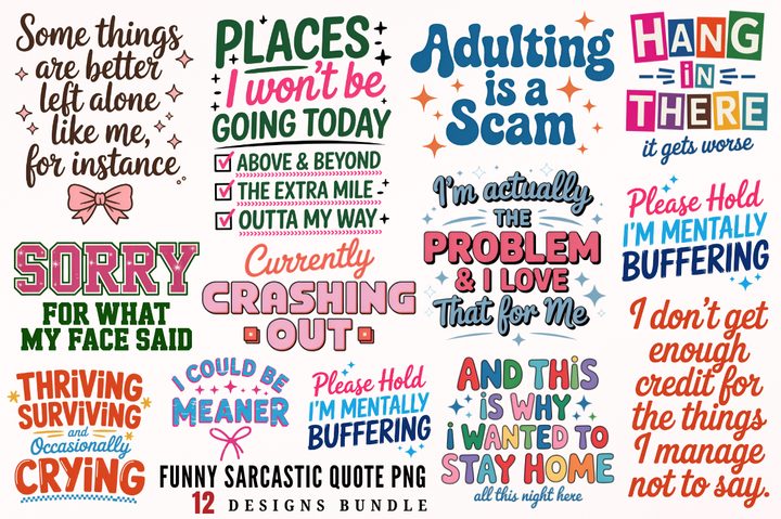 Funny Sarcastic Quote PNG Sublimation De Graphic by JR Design · Creative Fabrica