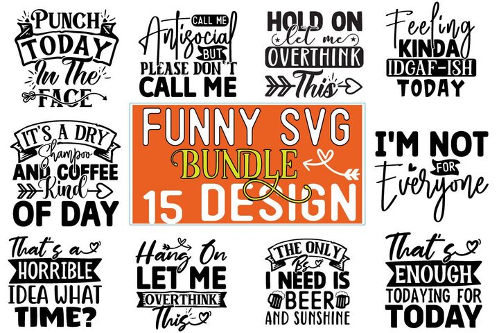 Funny SVG Design Bundle 30