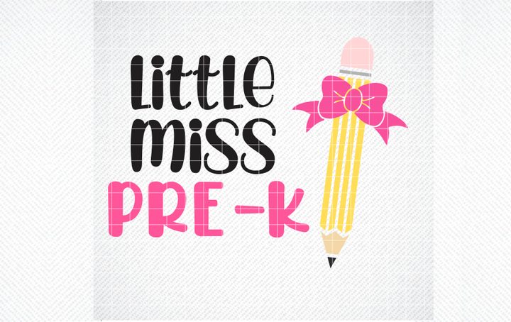 Little Miss Pre-K SVG, School SVG, Presc Graphic by SVG DEN · Creative Fabrica