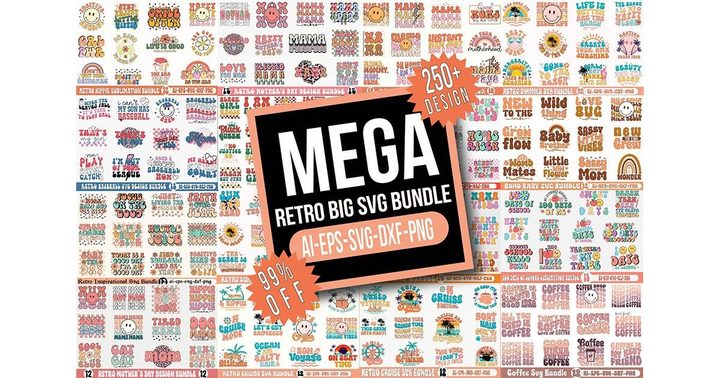 Mega Retro SVG Bundle