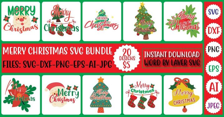 Merry Christmas SVG Bundle 22