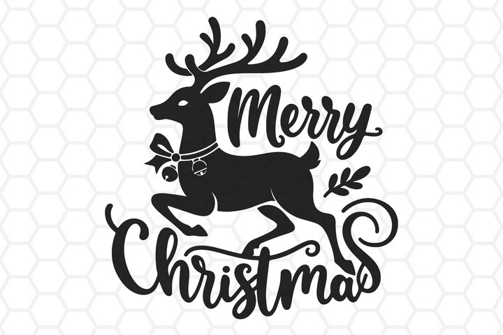 Merry Christmas SVG - Christmas Deer Svg Graphic by DreanArtDesign · Creative Fabrica