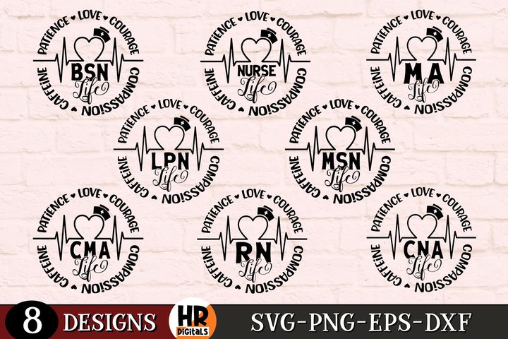 Nurse Life SVG Funny Nursing Bundle