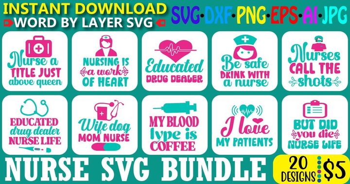 Nurse SVG Bundle Vol 8