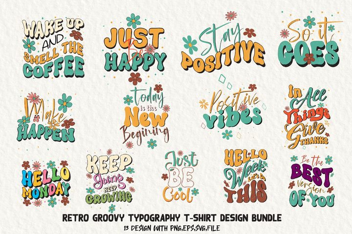 Retro Groovy T-Shirt Bundle