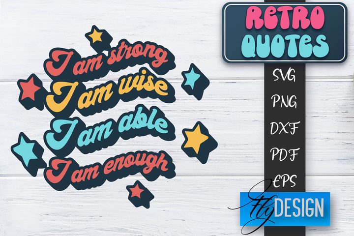 Retro Quotes SVG Funny Sayings