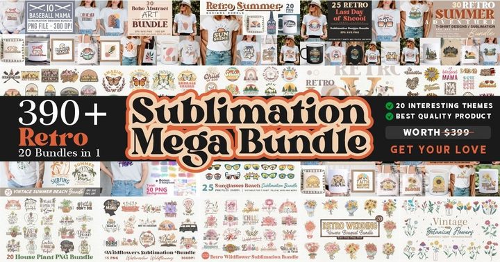 Retro Sublimation Mega Bundle