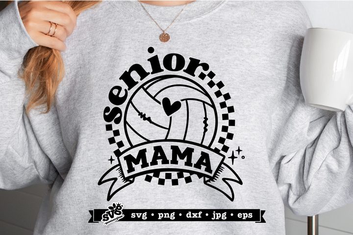 Senior Volleyball Mom SVG Graphic by svgbee · Creative Fabrica