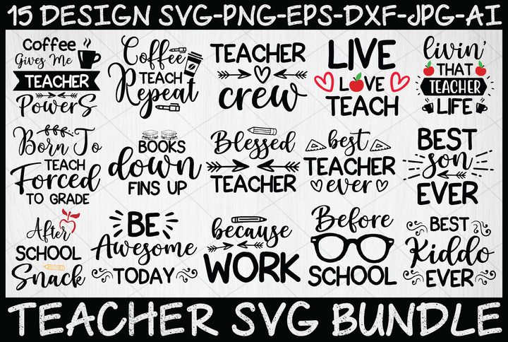 Teacher SVG Bundle Graphic by crafthome · Creative Fabrica
