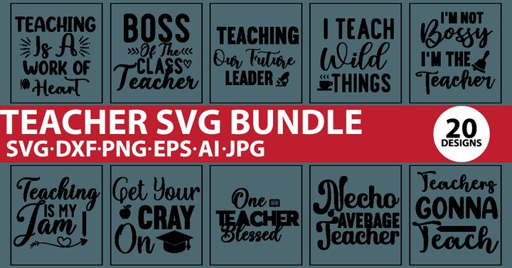 Teacher SVG Bundle 395