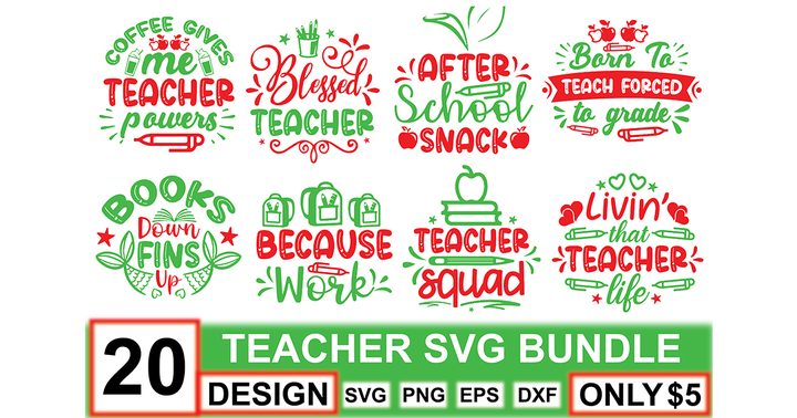 Teacher SVG Bundle 8