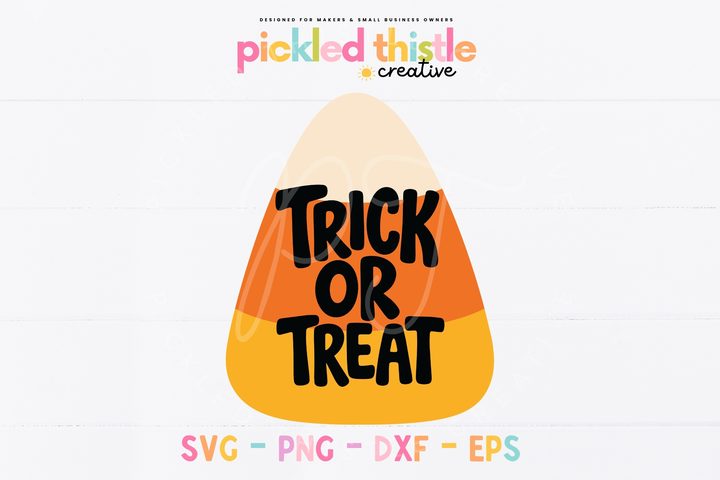Trick or Treat Candy Corn Halloween SVG Graphic by Pickled Thistle Creative · Creative Fabrica