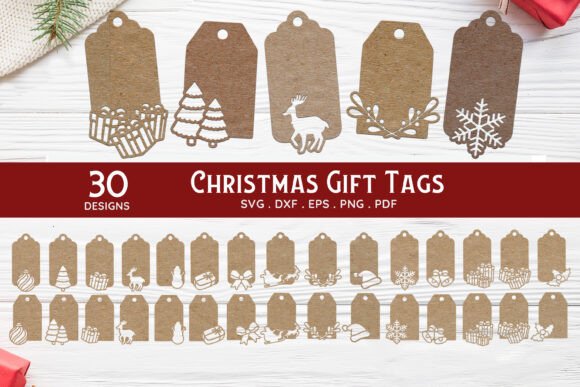 Christmas Gift Tag SVG Bundle