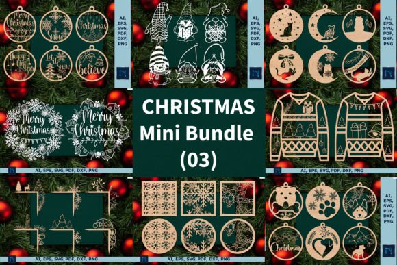 Christmas Ornament Laser Cut Bundle