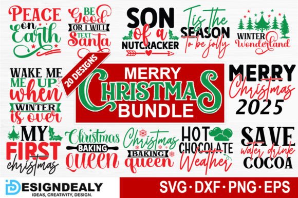 20 Christmas SVG Designs Bundle