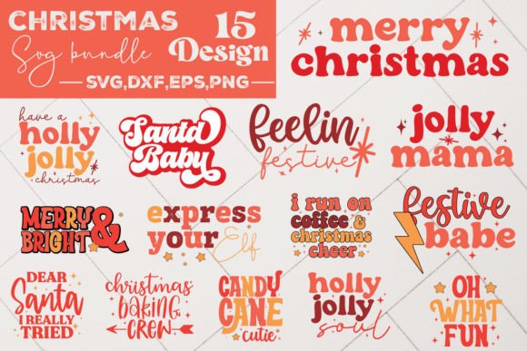 Retro Christmas SVG Bundle