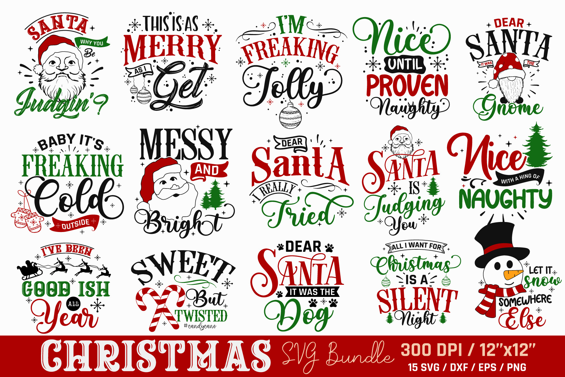 Funny Christmas SVG Bundle