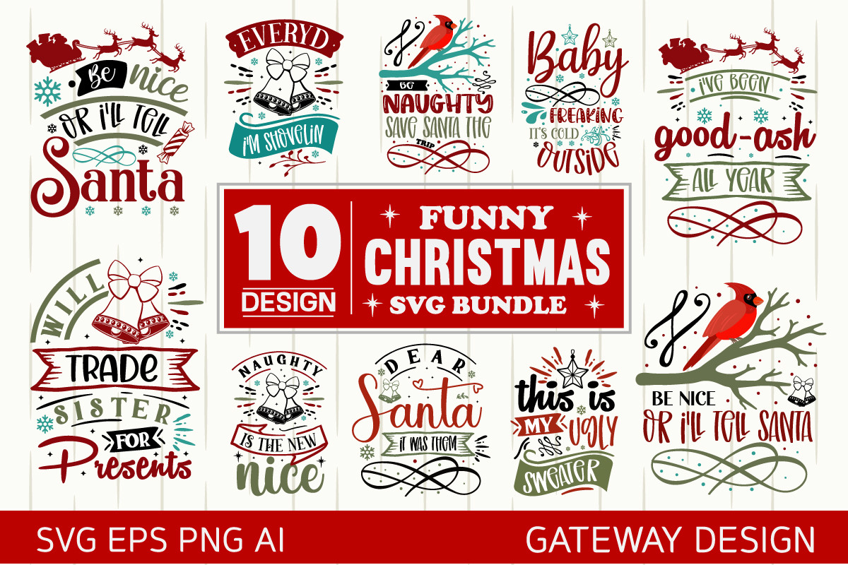 Funny Christmas SVG Bundle