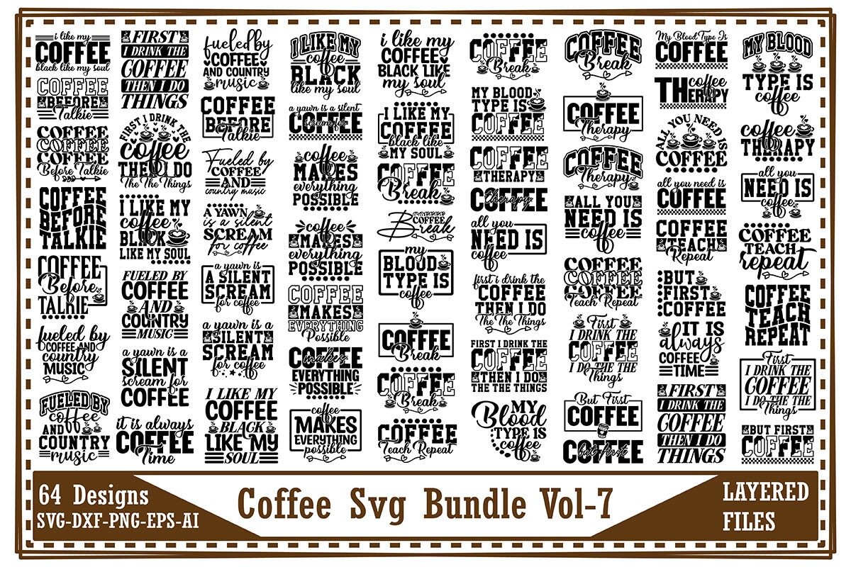 Coffee SVG Bundle Vol 7