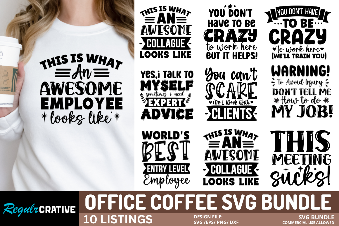 Office Humor SVG Bundle – 10 Designs