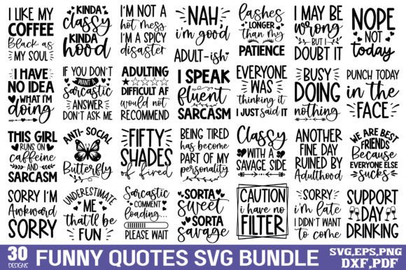 Funny Sarcasm Quote SVG Bundle