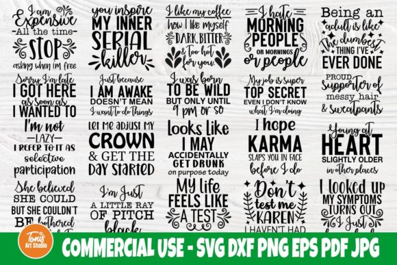 Funny Sayings SVG Bundle
