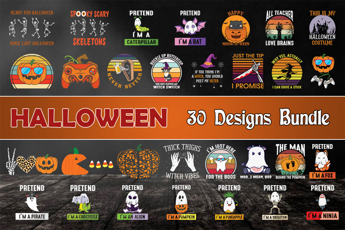 Halloween SVG Bundle – 30 Designs