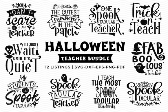 Halloween Teacher SVG Bundle