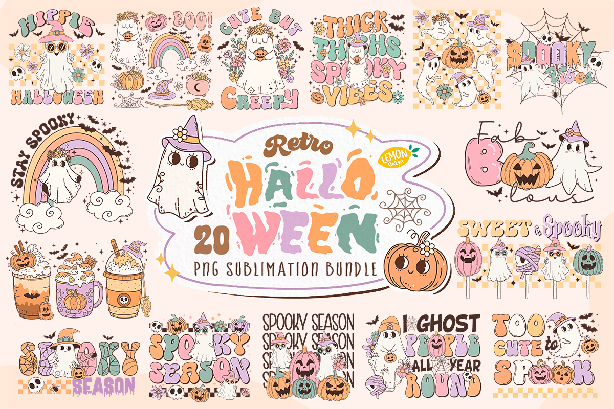 Retro Halloween Sublimation Bundle