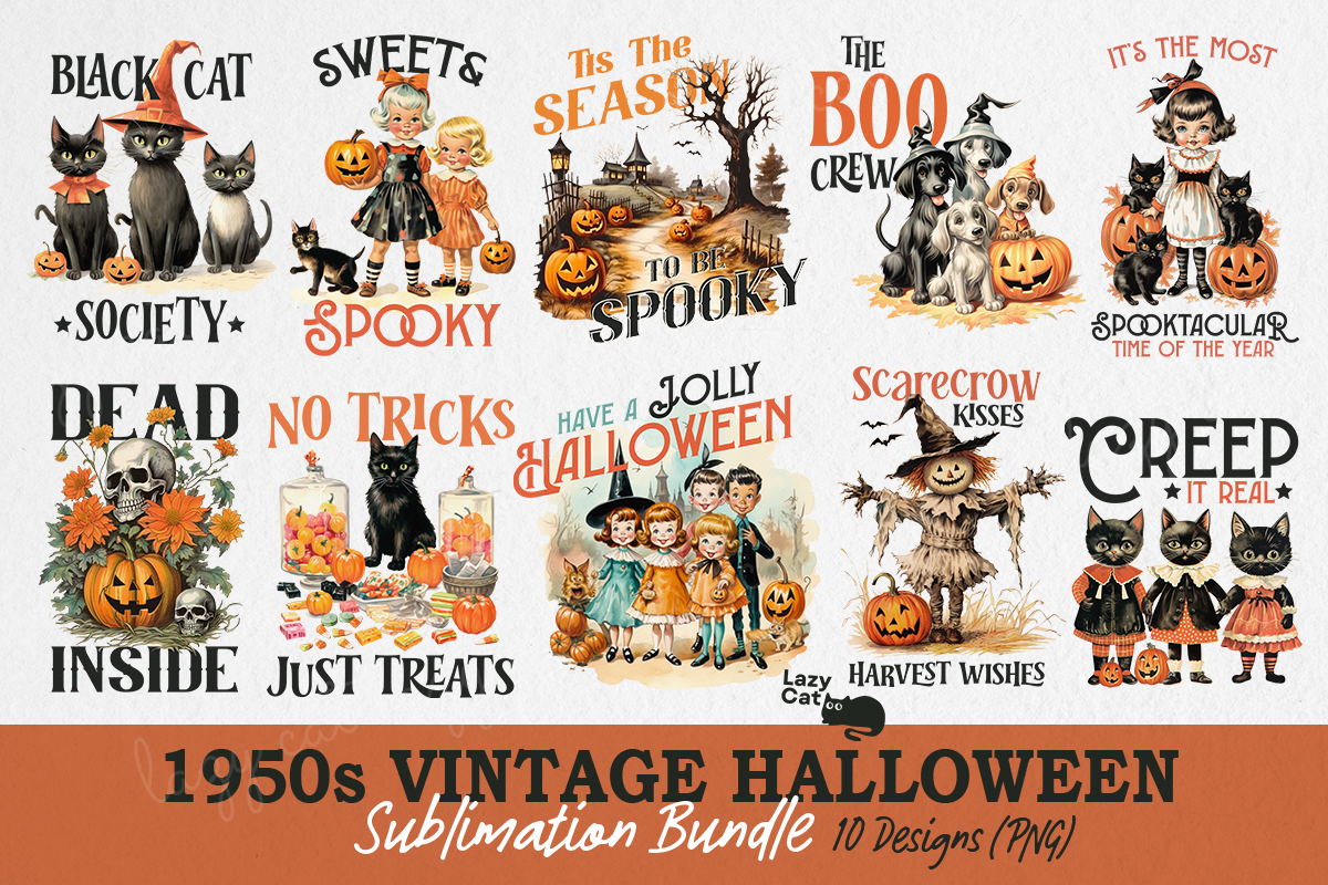 Vintage Halloween Sublimation Bundle