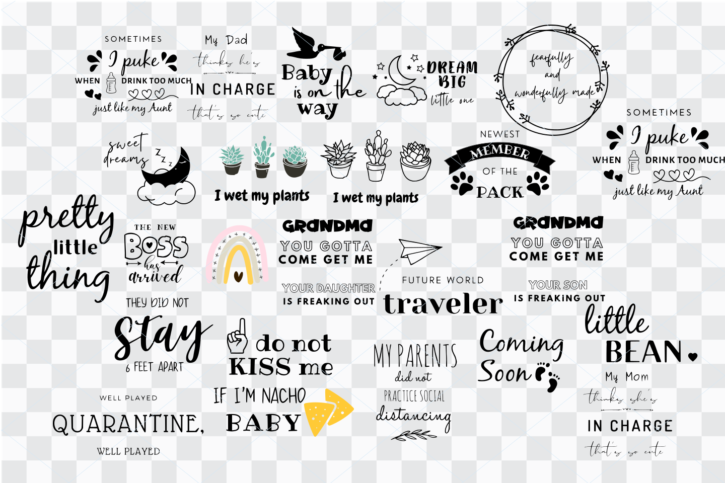 Baby Onesie SVG Bundle