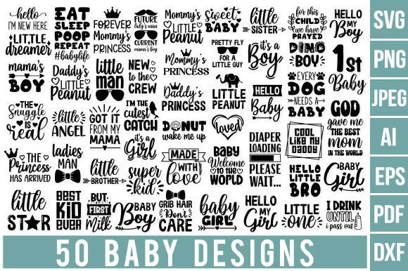 Funny Baby Onesie SVG Bundle