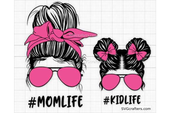 Messy Bun Momlife SVG