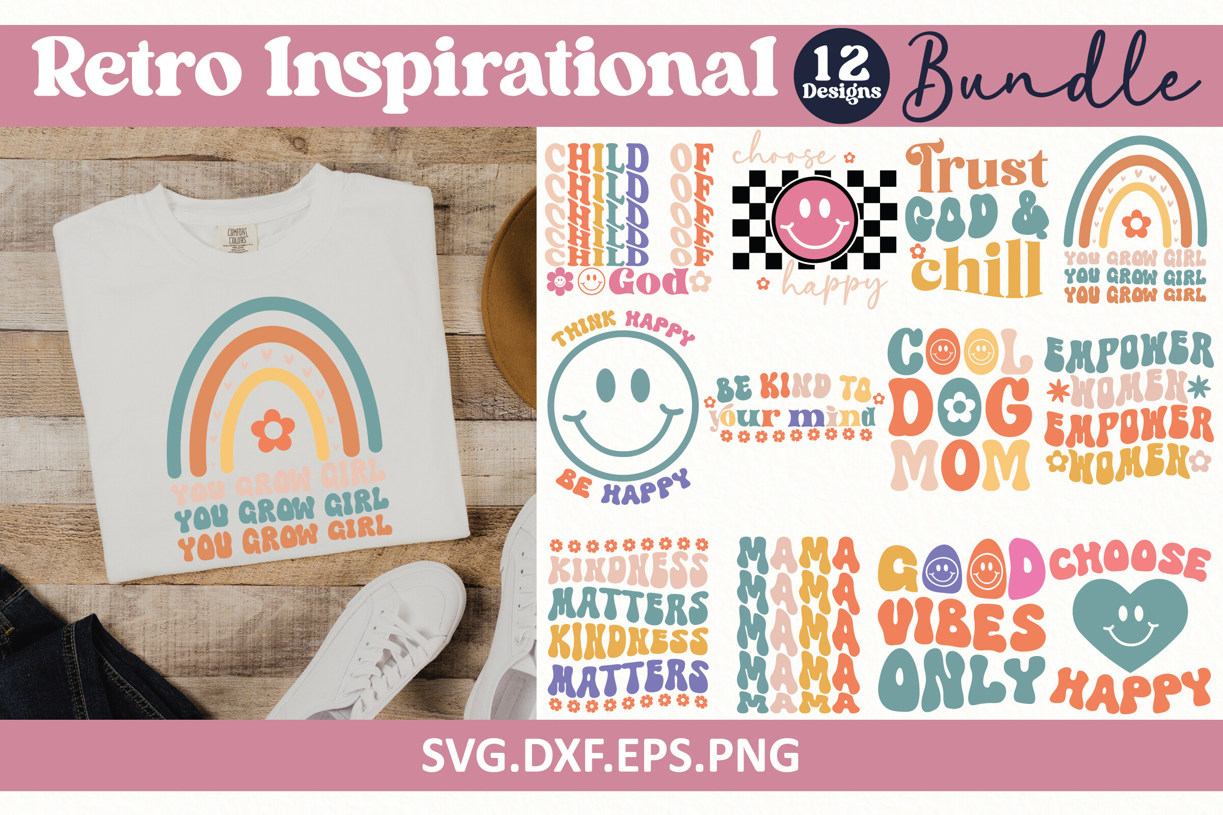 Retro Inspirational SVG Bundle