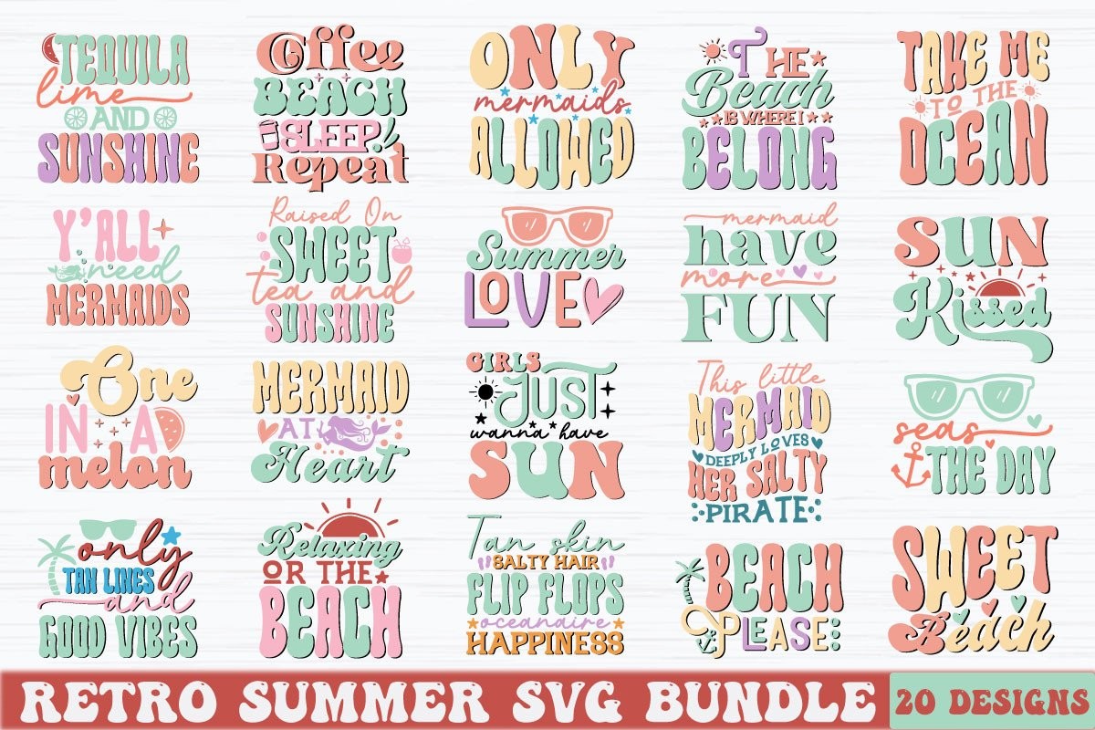 Retro Summer SVG Bundle