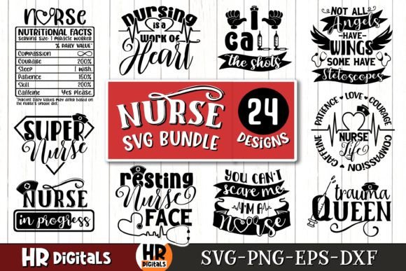 Nurse Life SVG Bundle – 24 Designs