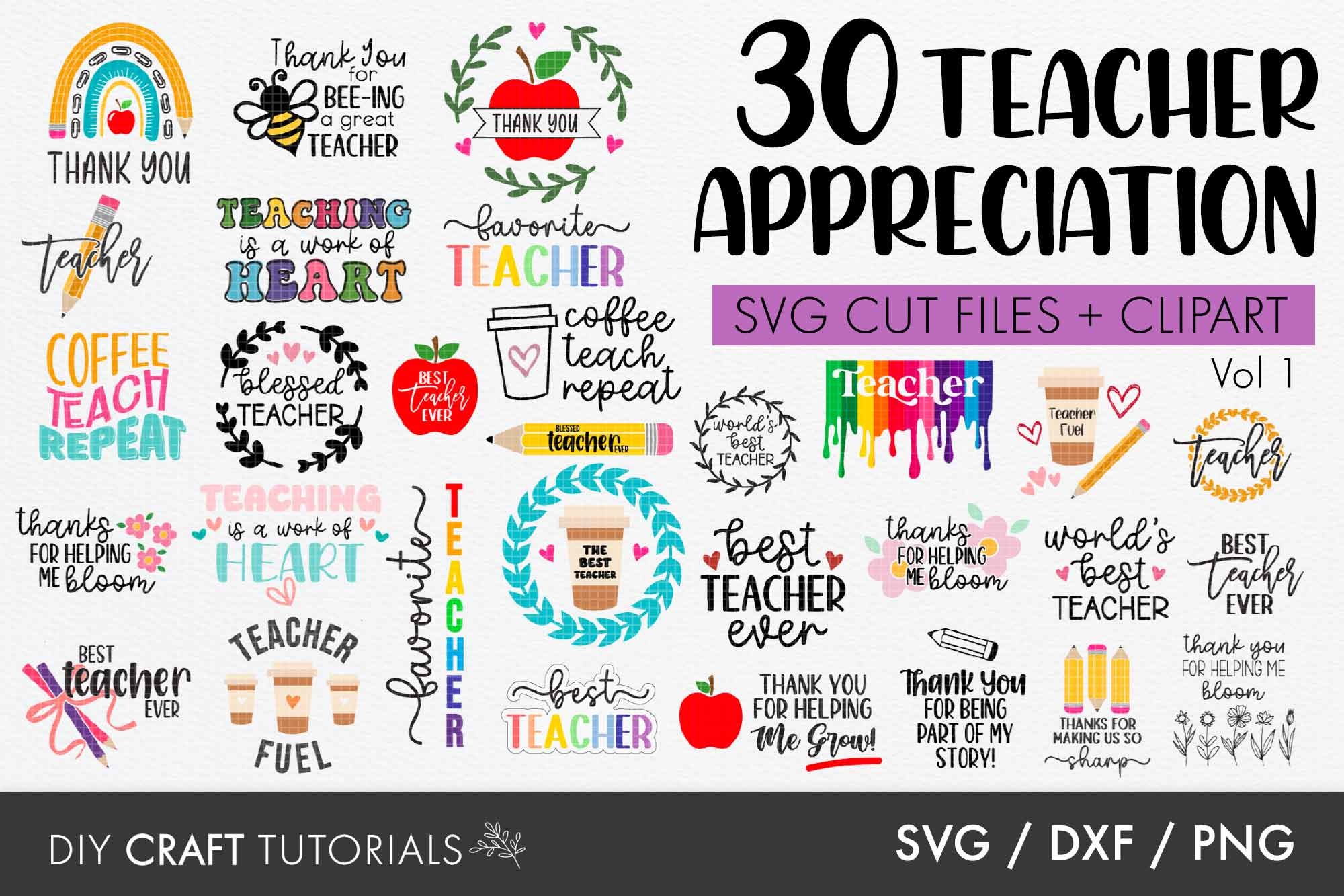 Teacher Appreciation SVG Bundle